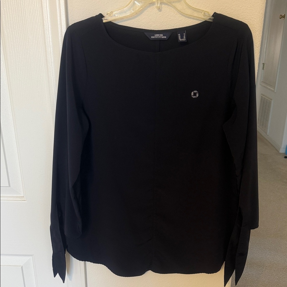 Lands' End Women's Blue Long Sleeve Blouse